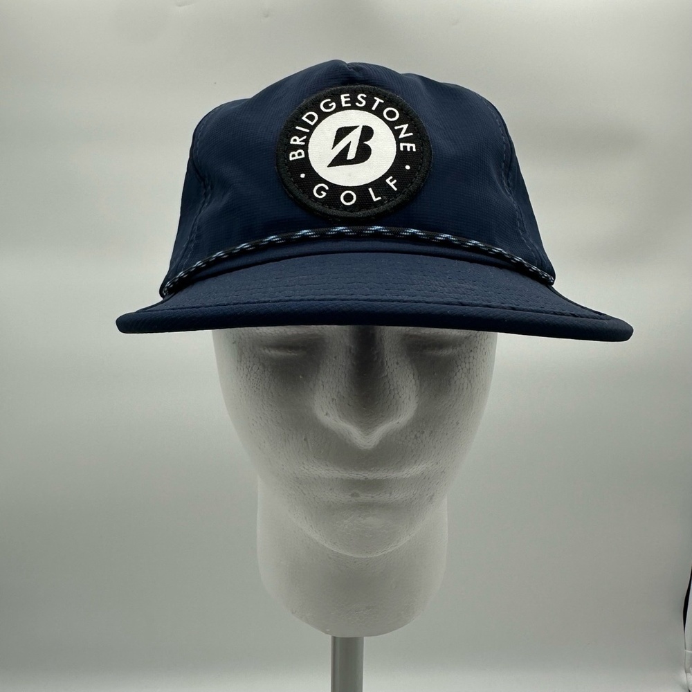 Bridgestone Golf Rope Cap Navy SnapBack 100% Polyester Dad Hat